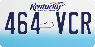 KY license plate 464VCR