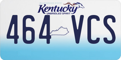 KY license plate 464VCS