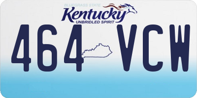 KY license plate 464VCW