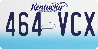 KY license plate 464VCX
