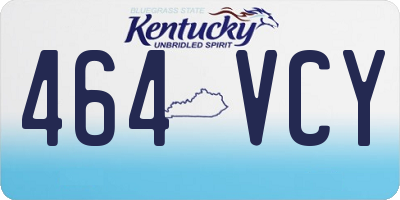 KY license plate 464VCY