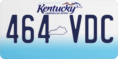 KY license plate 464VDC