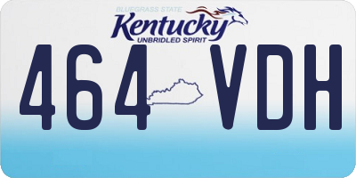 KY license plate 464VDH