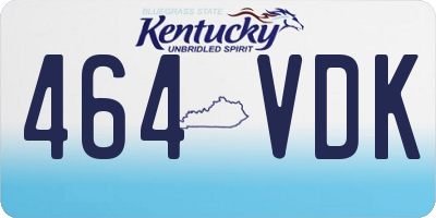 KY license plate 464VDK