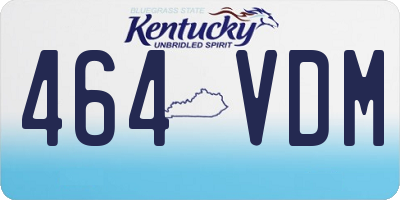 KY license plate 464VDM