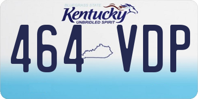 KY license plate 464VDP