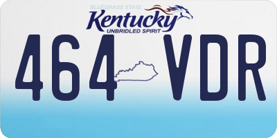 KY license plate 464VDR