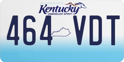 KY license plate 464VDT
