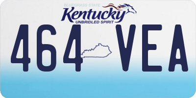 KY license plate 464VEA