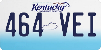 KY license plate 464VEI