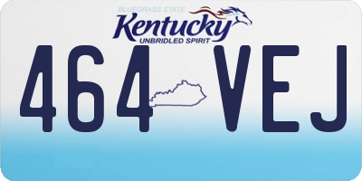 KY license plate 464VEJ