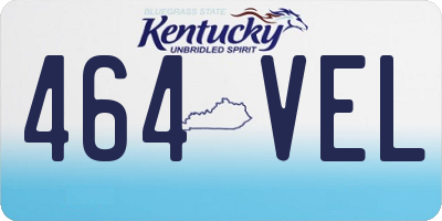 KY license plate 464VEL