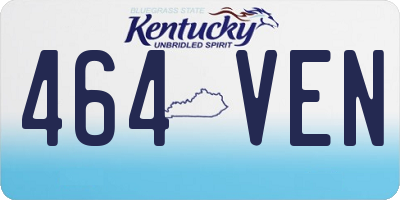 KY license plate 464VEN