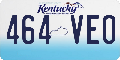 KY license plate 464VEO
