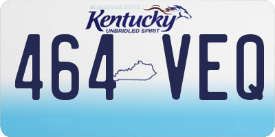 KY license plate 464VEQ