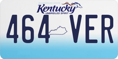 KY license plate 464VER