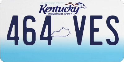 KY license plate 464VES