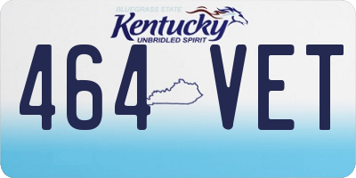 KY license plate 464VET