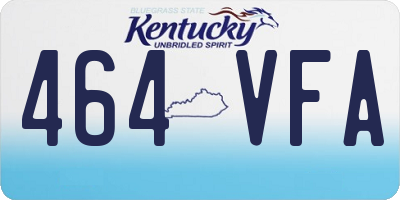 KY license plate 464VFA