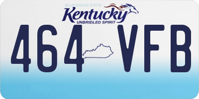 KY license plate 464VFB