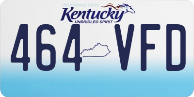 KY license plate 464VFD