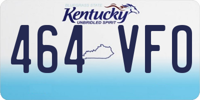 KY license plate 464VFO