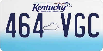 KY license plate 464VGC