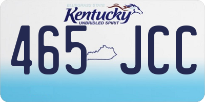 KY license plate 465JCC