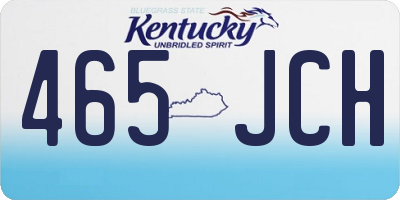 KY license plate 465JCH