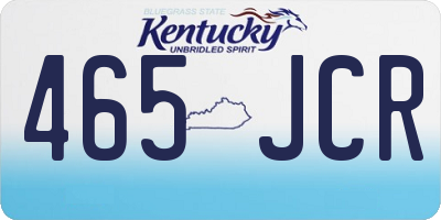 KY license plate 465JCR