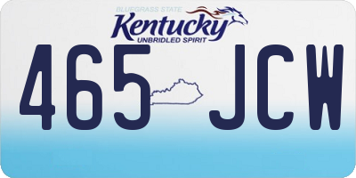 KY license plate 465JCW