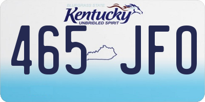 KY license plate 465JFO