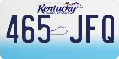 KY license plate 465JFQ