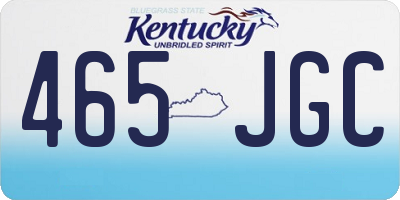 KY license plate 465JGC