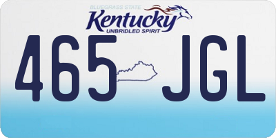 KY license plate 465JGL