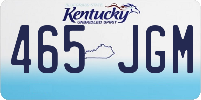 KY license plate 465JGM