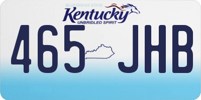 KY license plate 465JHB