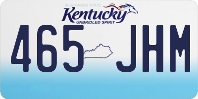 KY license plate 465JHM