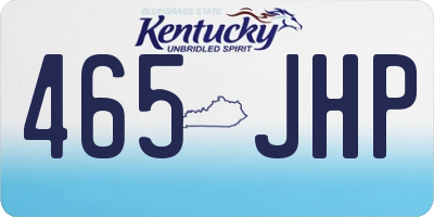 KY license plate 465JHP