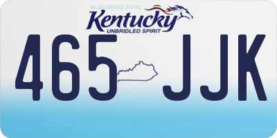 KY license plate 465JJK