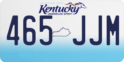 KY license plate 465JJM