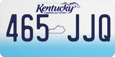 KY license plate 465JJQ