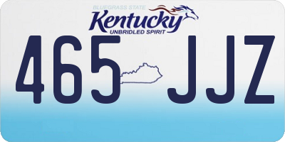 KY license plate 465JJZ