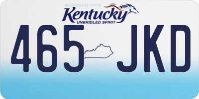 KY license plate 465JKD