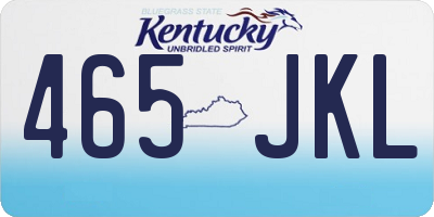 KY license plate 465JKL