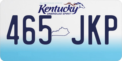 KY license plate 465JKP