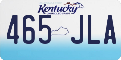 KY license plate 465JLA