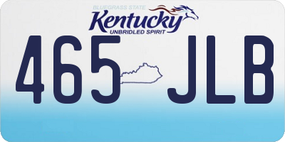 KY license plate 465JLB