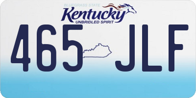 KY license plate 465JLF