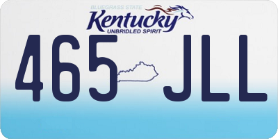 KY license plate 465JLL